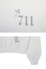 スペルオフショルダースウェットシャツ white