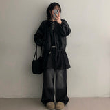 luxe no collar leather jacket