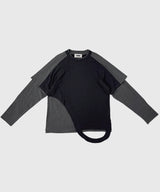 BICOLOR LAYERED LONG TEE