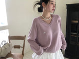 [MADE] Silhouette, summer V-neck loose fit knit