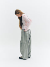 Cargo Button Pants (Grey)