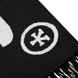 DirtyCoins ロゴブラックウールニットスカーフ