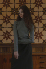 Log turtle neck top_gray