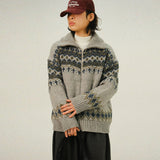 NE High Neck Nordic Zip-up