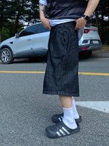 デニムバルーンハーフパンツ 2C