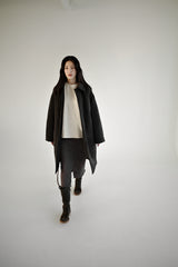 Oversized puffer coat, Dark brown