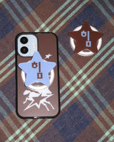 Horse Star Sky Blue Brown Vintage Case