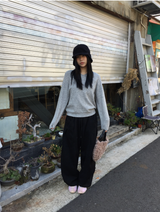 グリルーズフィットVネックウールニット（8c）