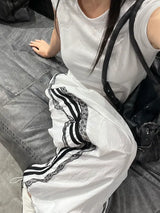 Nylon Lace-Up Track Pants [2 Colors]