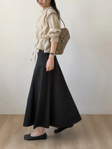 Close A-line Flare Long Skirt