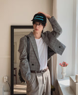 Grove Check Cutting Crop Blazer