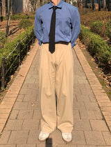 Nerd Two-tuck Cotton Pants
