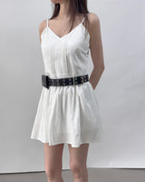 Melin V-neck Strappy Sleeveless Flare Mini Dress