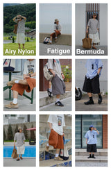 [SEMADE] Airy Nylon Fatigue バミューダパンツ