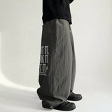 Wot Back Printed Banding Nylon Balloon Fit Wide Pants