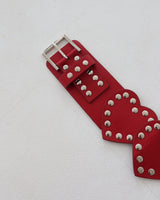 Red Heart Stud Wide Belt