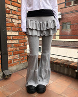 Byuel Tiered Bootcut Skort Pants
