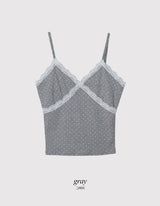 MR Dot Lace Layered Sleeveless (3color)