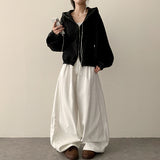 Heat-to-Way Washing Denim Hood Zip-Up