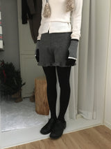 Ribbed Frill Knit Shorts (2color)