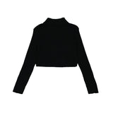 zip cropped knit