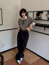 エヴァンツイルコットンワイドパンツ