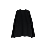 layered pigment stripe long sleeve