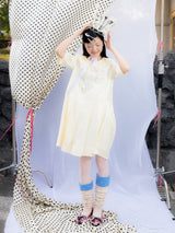 春夏新作オリジナルデザインビジュー付きワンピース