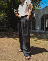 サンデーリネンツータックワイドパンツ (2 color)