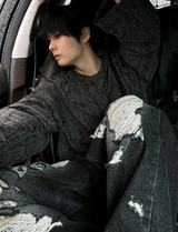 summer grunge over damage knit
