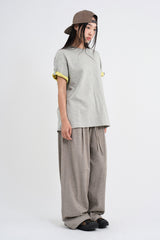 レイヤード ロールアップ Tシャツ