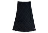 [🖤MD PICK]トワイライト ピンター チェック シースルー ロング ミディ スカート (Black)