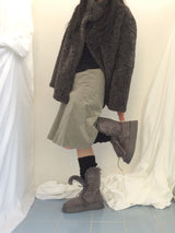 soft corduroy banding skirt