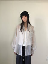 Odd see-through overfit shirt (3color)