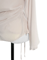 romang drape cut off-shoulder bl tie set