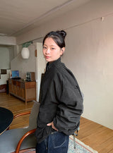 [unisex] カンボフウォッシュ加工オーバーボンバージャケット