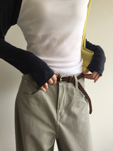 [SET]Mute Curved Pants + Belt