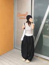 ディープグリーンバンディングバルーンパンツ (2c)