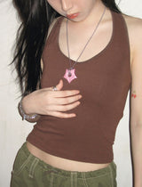 gleaming star pendant [light pink]