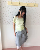 Beibin One-Shoulder Short-Sleeve T-Shirt