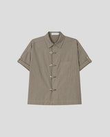 (UNISEX) ファイアマンバックル チェックシャツ