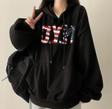 Enwa NYC Stars and Stripes Boxy Fit Hoodie