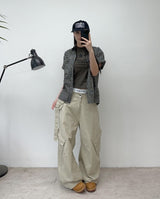 Luati Crop Check Shirt