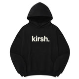 KIRSH ワーディングロゴルーズフィットフーディ【ブラック】