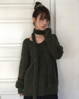 Dori Muffler Loose V-Neck Knit