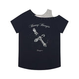(DUC) BB レイヤードワンショルダーTシャツ ダークネイビー