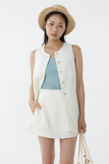 LEAN & LONG VEST_IVORY
