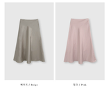Voile Flare Satin Skirt / 6 Colors