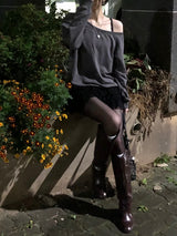 Off-Shoulder Sweatshirt
