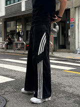 LMN Ballone Cut Line Track Nylon Pants (3 colors)